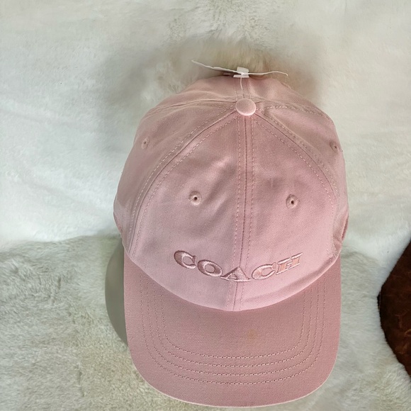 New with tags COACH HAT PINK w/embroidered COACH ( logo) adjustable back #coach - Picture 9 of 14